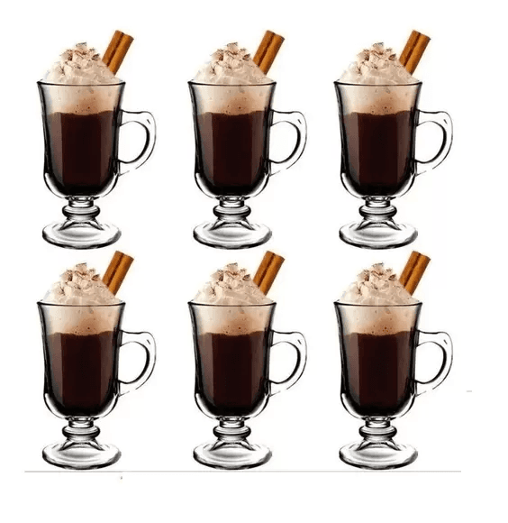 Canecas Em Vidro Irish Coffe 6 Peças